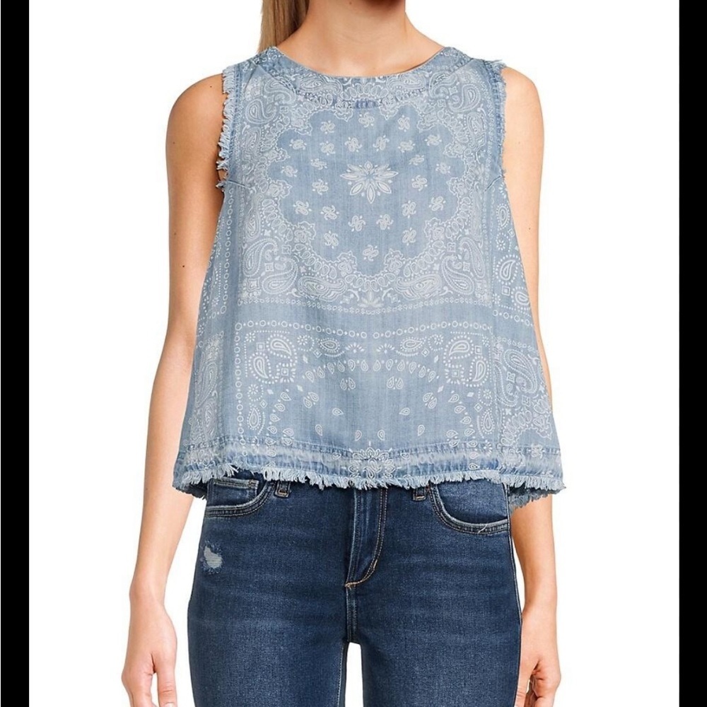 Altar’d state soft denim chambray top